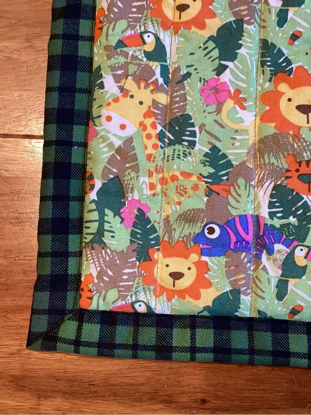 Kids Jungle Animal Print Placemat and Napkin Set